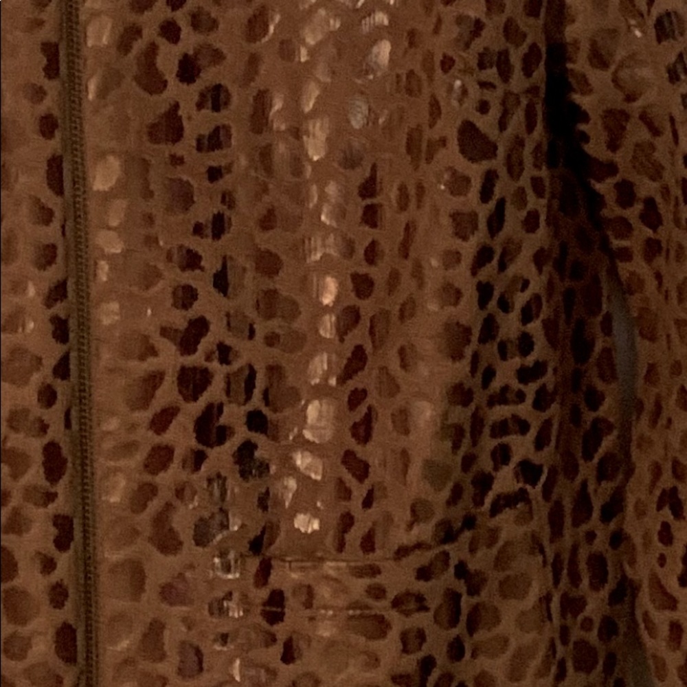 Soft reptile print, zipper front jacket